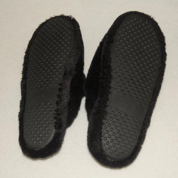 Jessica Simpson Women Size L (US 8-9) Black Faux Fur Slingback Slippers - Picture 7 of 7